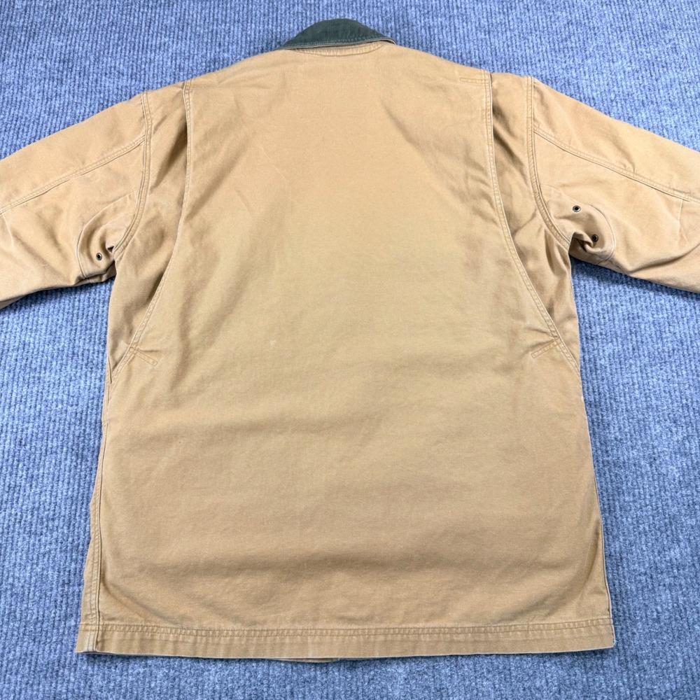 Vintage L.L.Bean Barn Coat Mens Tan Canvas PrimaLoft Lined Corduroy Collar - Picture 9 of 16